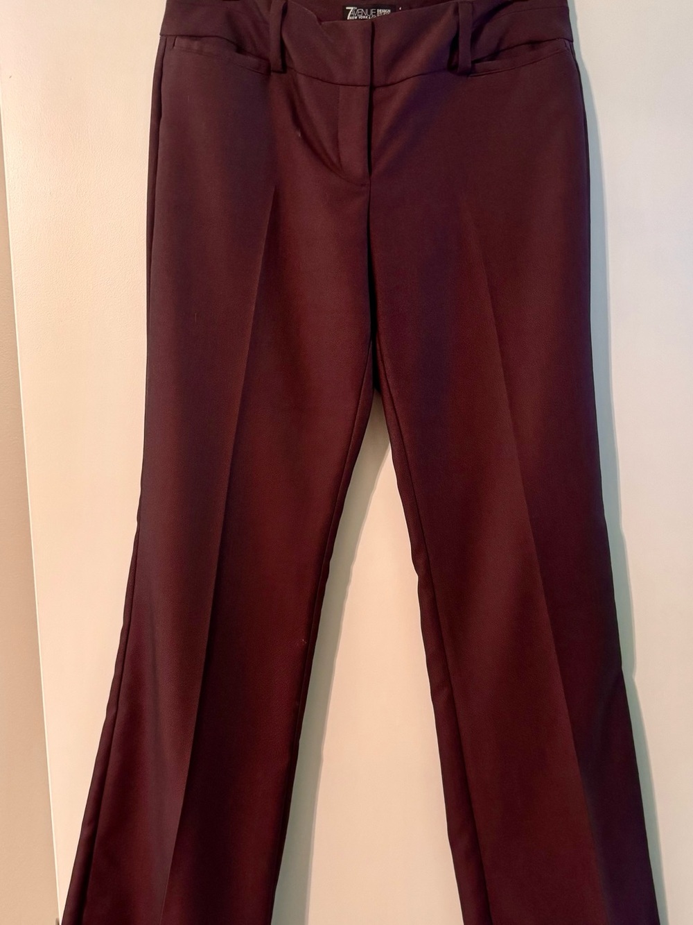 Avenue Women's Wine Straight-Leg Dress Pants
